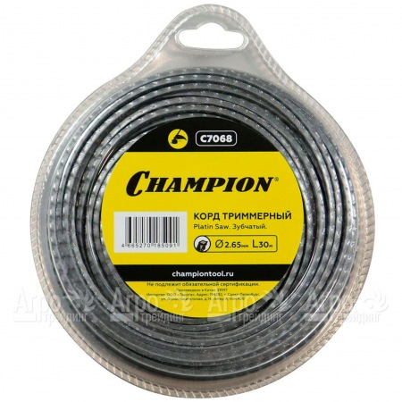 Корд триммерный Champion Platin Saw 2.65мм, 30м (зубчатый)  в Новороссийске