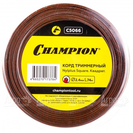 Корд триммерный Champion Nylplus Square 2.4мм, 74м (квадрат)+нож  в Новороссийске