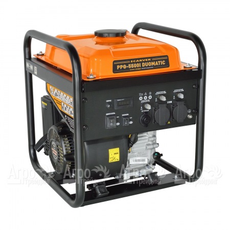 Бензиновый генератор инверторный Carver PPG-5500I Duomatic 4.2 кВт в Новороссийске