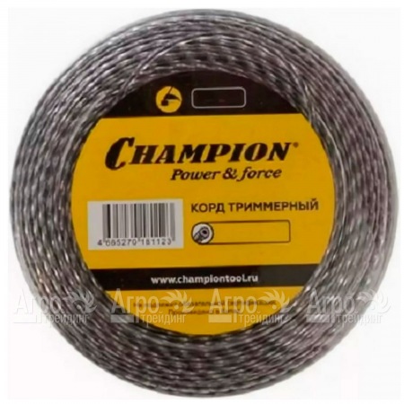Корд триммерный Champion Tri-twist 3.0мм, 50м (витой треугольник)+нож  в Новороссийске