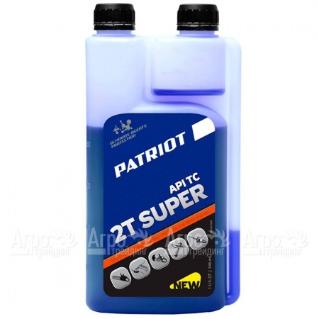 Масло полусинтетическое с дозатором Patriot Super Active 2T 0.946 л для 2-х тактных двигателей  в Новороссийске