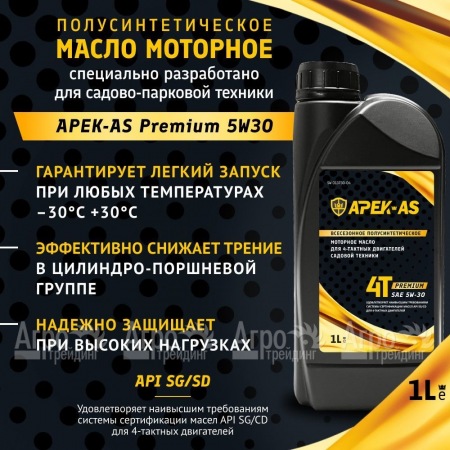 Масло моторное всесезонное полусинтетическое APEK-AS Premium 5W30 (1,0л.) для 4-х тактных двигателей в Новороссийске