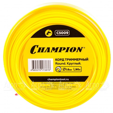 Корд триммерный Champion Round 1.6мм, 90м (круглый)  в Новороссийске