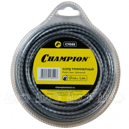 Корд триммерный Champion Platin Saw 3.0мм, 24м (зубчатый)  в Новороссийске