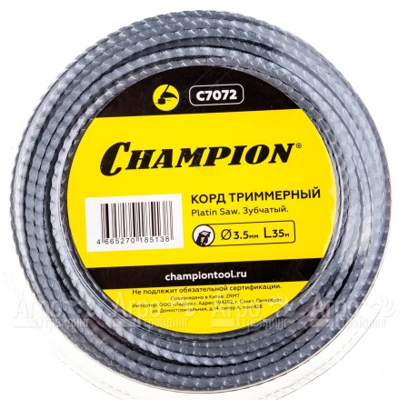 Корд триммерный Champion Platin Saw 3.5мм, 35м (зубчатый)+нож  в Новороссийске