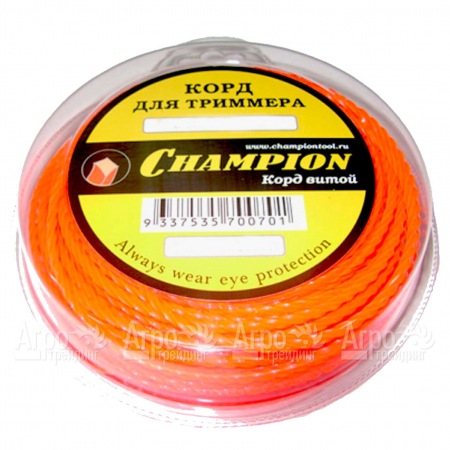 Корд триммерный Champion Twisted Square 2.4мм, 12м (витой квадрат) в Новороссийске