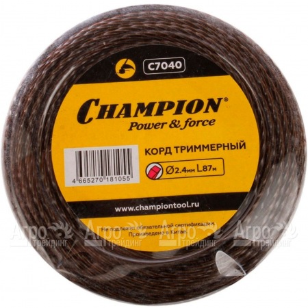 Корд триммерный Champion Magic 2.4мм, 87м (витой квадрат)+нож  в Новороссийске