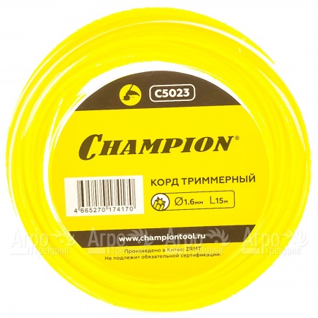 Корд триммерный Champion Star 1.6мм, 15м (звезда) в Новороссийске