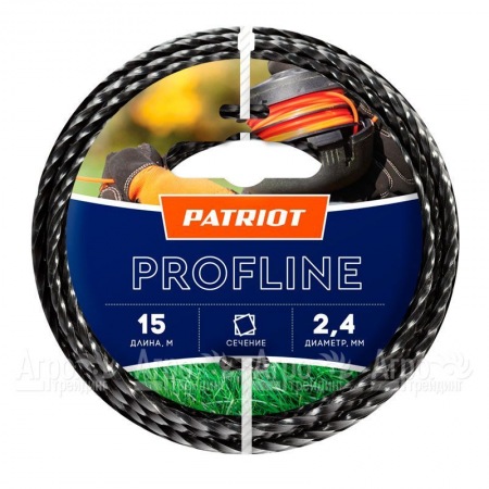 Леска триммерная Patriot Profline D 2.4 мм L 15 м в Новороссийске