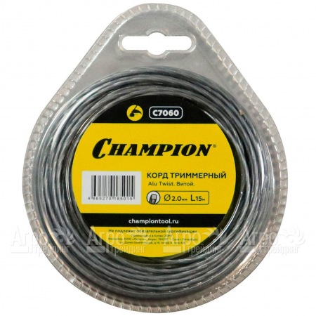 Корд триммерный Champion Alu Twist 2.0мм, 15м (витой) в Новороссийске