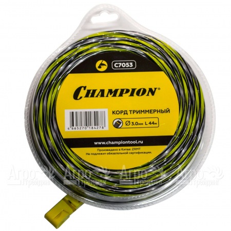 Корд триммерный Champion Tornado 3.0мм, 44м (витой квадрат)  в Новороссийске