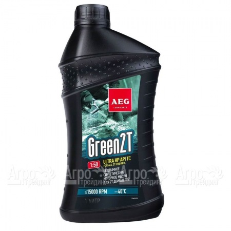 Масло синтетическое AEG Green HP 2T Motor Oil API TC 1 л для 2-х тактных двигателей  в Новороссийске