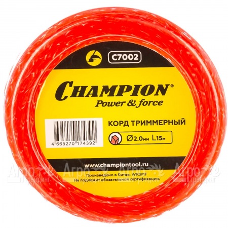 Корд триммерный Champion Twisted Square 2.0мм, 15м (витой квадрат) в Новороссийске